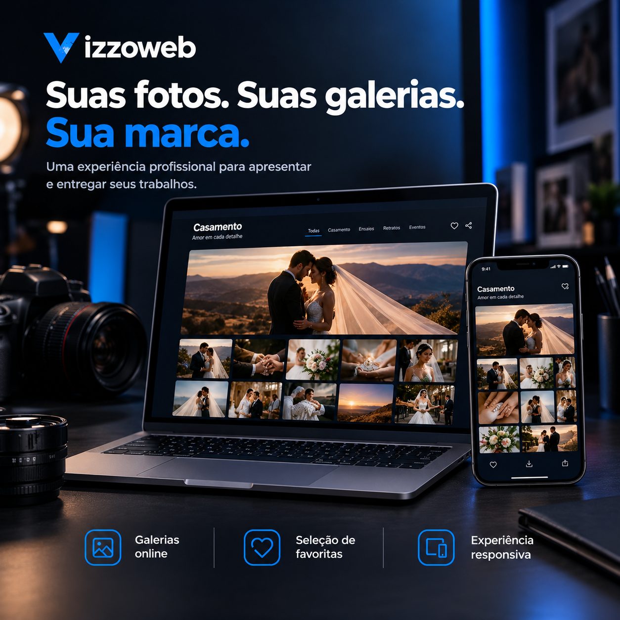 Suas fotos, suas galerias, sua marca